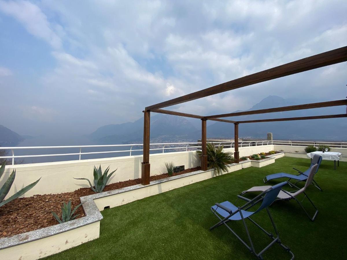 Attico With Big Terrace In Residence With Pool Valbrona Kültér fotó
